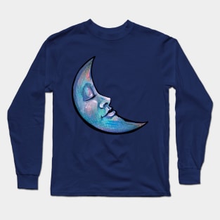 Once In A Blue Sleeping Moon Long Sleeve T-Shirt